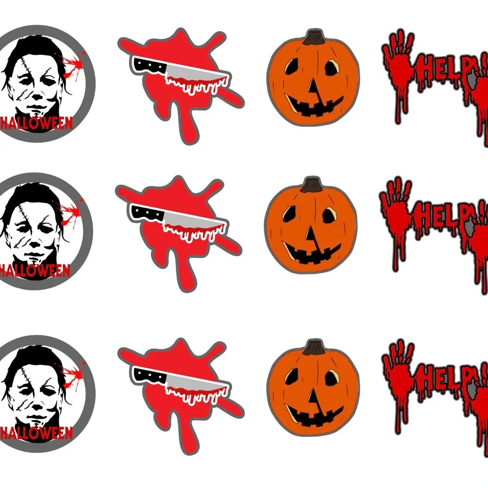 Halloween Horror boogeyman cupcake toppers